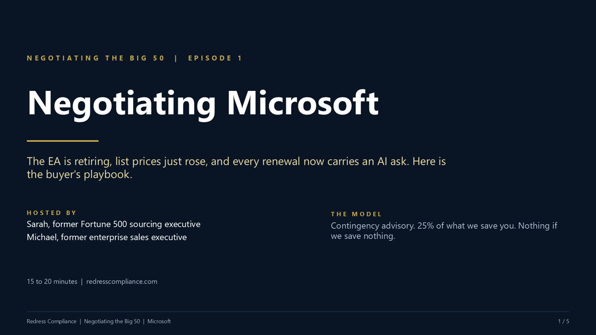 Negotiating Microsoft