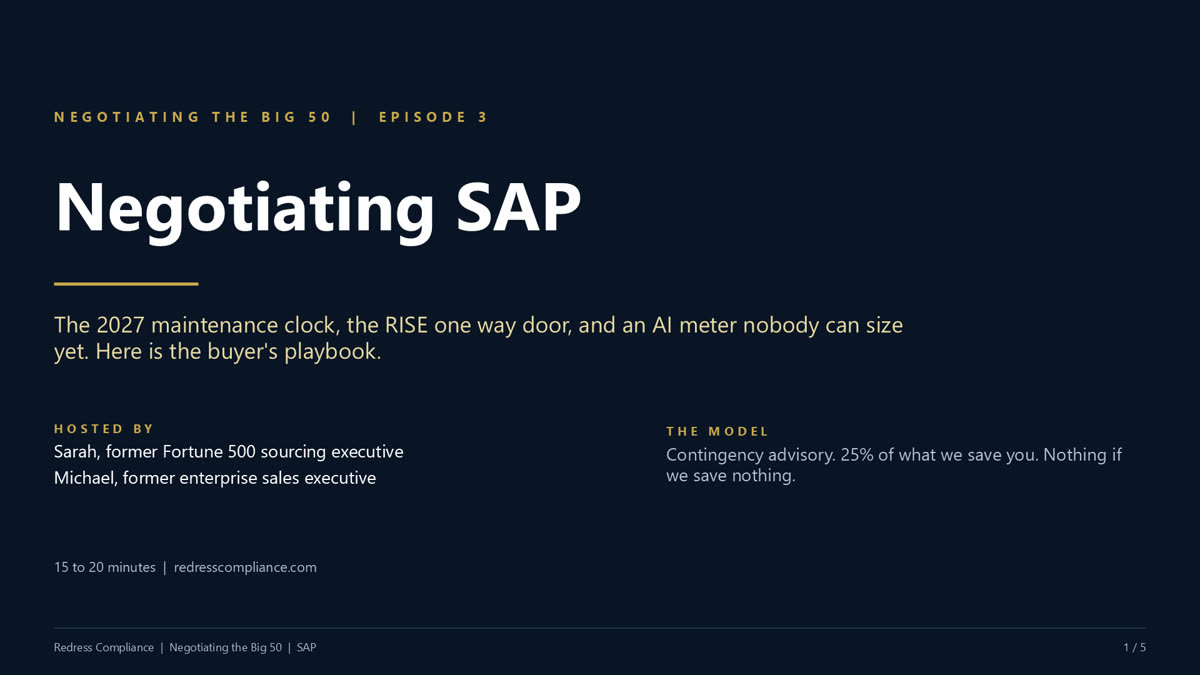 Negotiating SAP