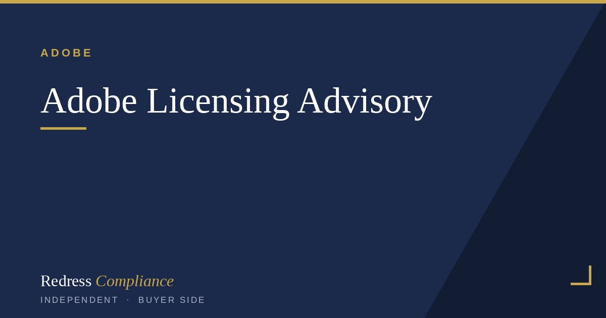 Adobe Licensing Advisory: Creative Cloud | Redress