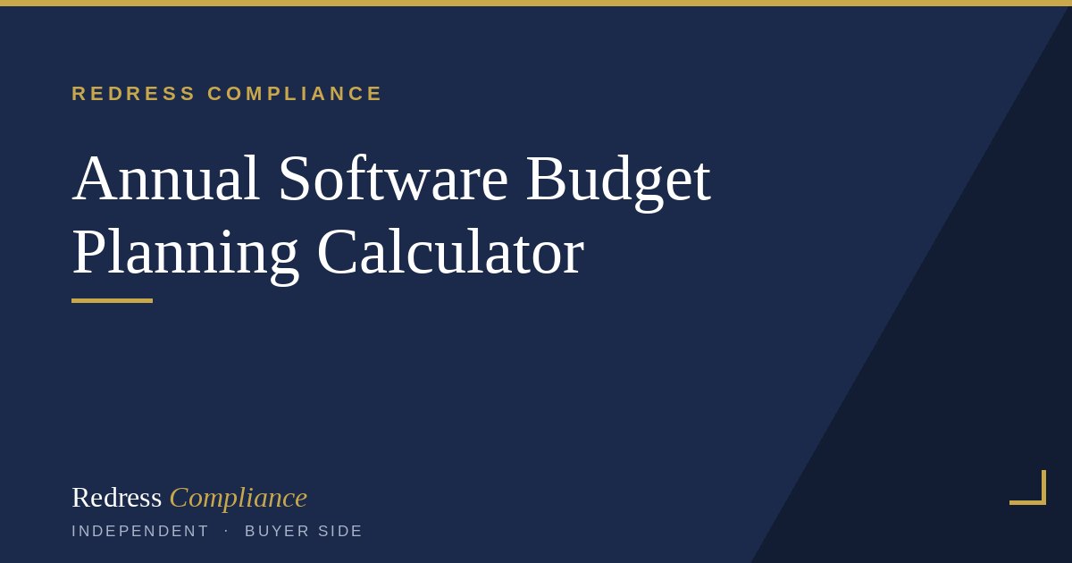 Annual Software Budget Planning Calculator 2026 | Redress