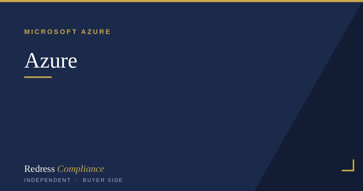 Cover of the Azure Cost Optimization Playbook white paper from Redress Compliance