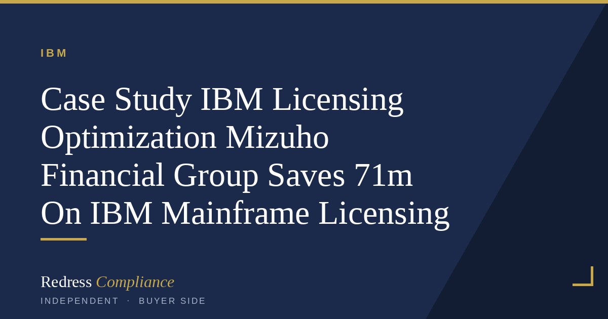 Mizuho IBM Mainframe Case: 71M Saved