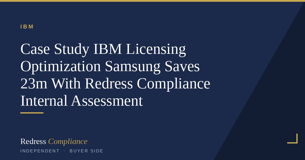 Samsung: IBM Licensing Optimization Saves $23M
