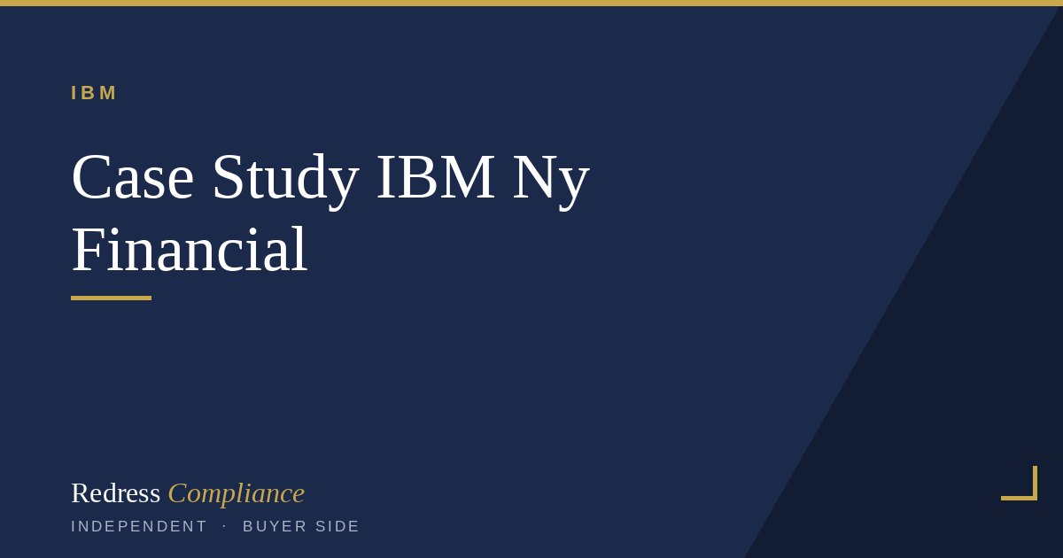 IBM Audit Defense: New York Financial
