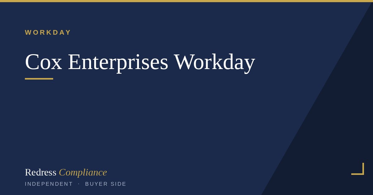 Workday Contract Renegotiation: Cox Enterprises