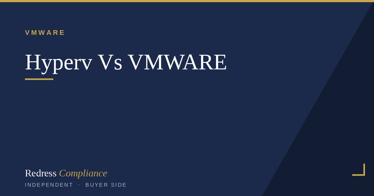 Hyper V versus VMware