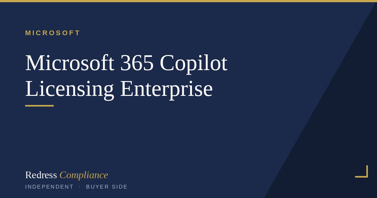 Microsoft 365 Copilot Enterprise Licensing