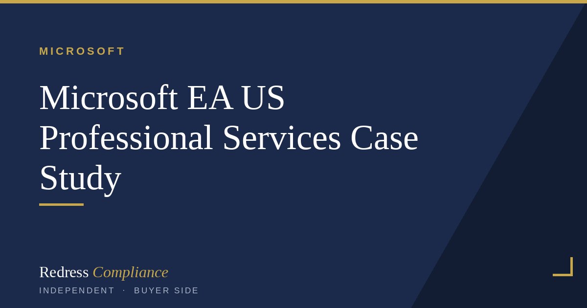 US Professional Services: Microsoft EA Case Study