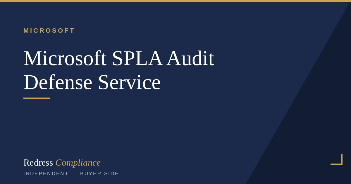 Microsoft SPLA Audit Defense Service