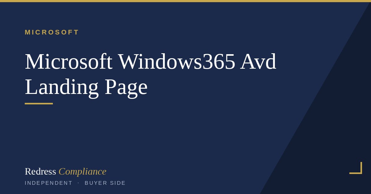Cover of the Microsoft Windows 365 and AVD Licensing white paper from Redress Compliance