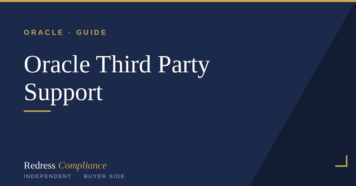 Oracle Third Party Support