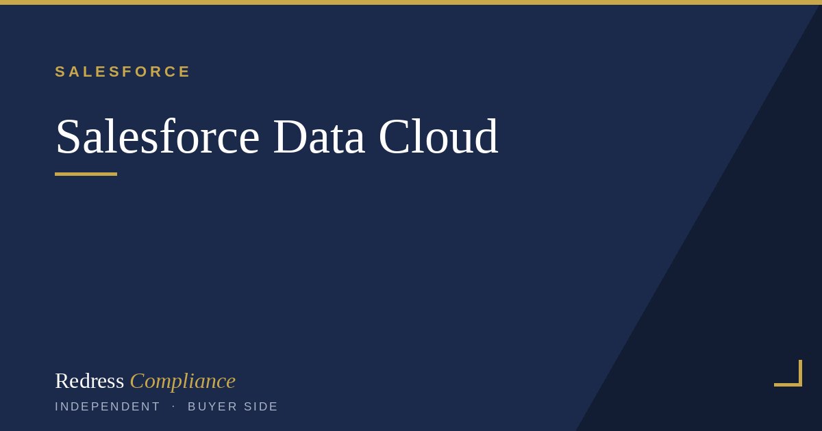 Cover of the Salesforce Data Cloud, Data 360, Agentforce white paper from Redress Compliance