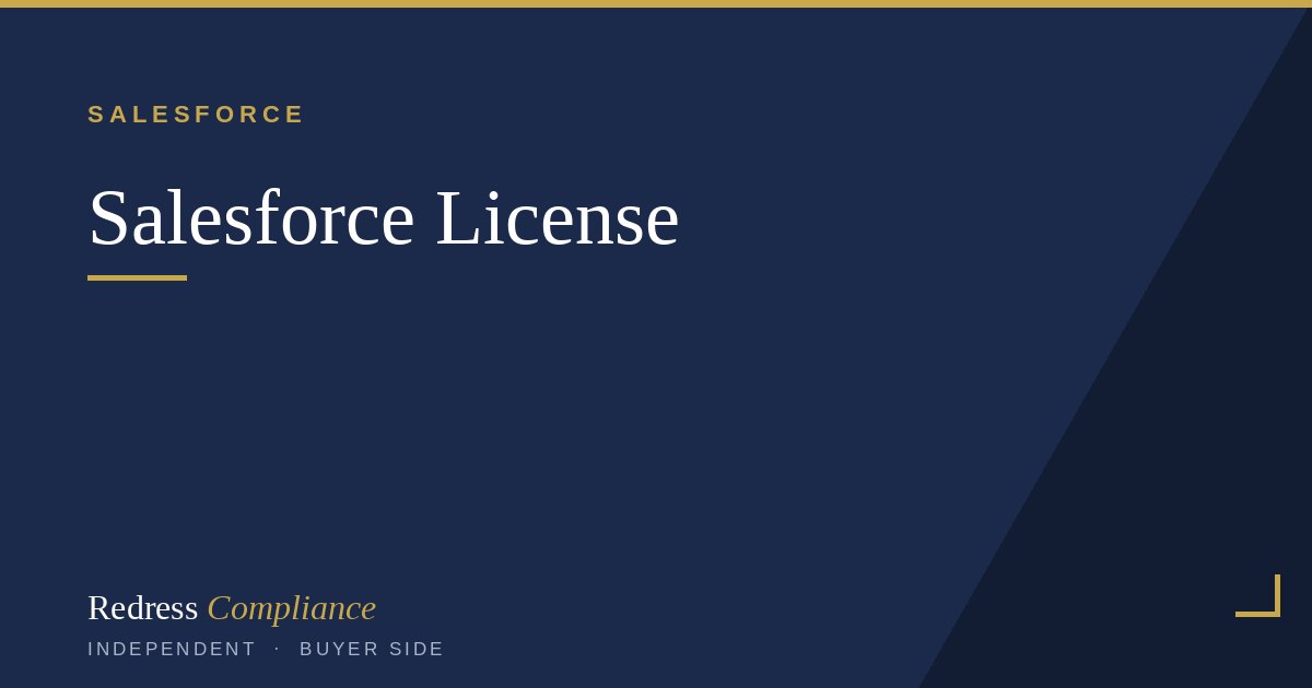 Cover of the Salesforce License Optimization white paper from Redress Compliance