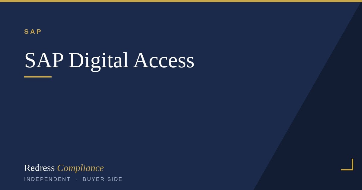Cover of the SAP Digital Access Licensing white paper from Redress Compliance