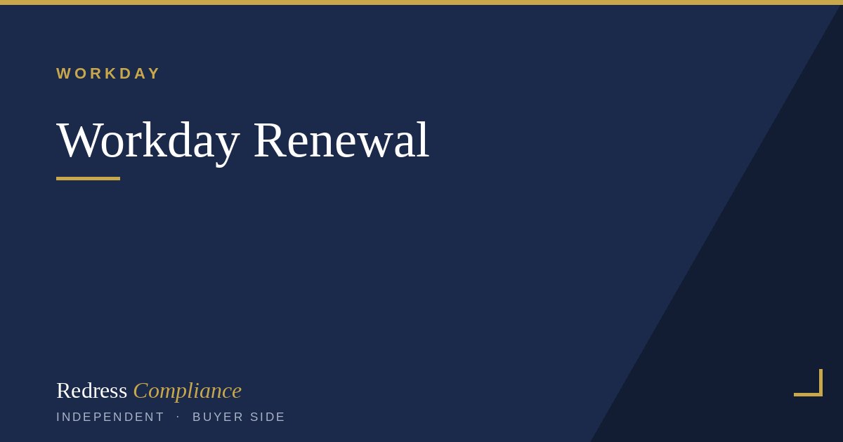 Cover of the Workday Renewal Trap white paper from Redress Compliance