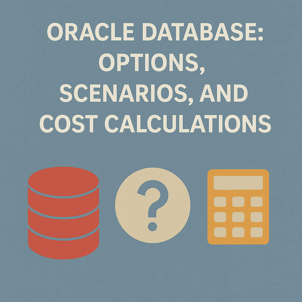 Oracle Database Licensing Options, Scenarios, and Cost Calculations