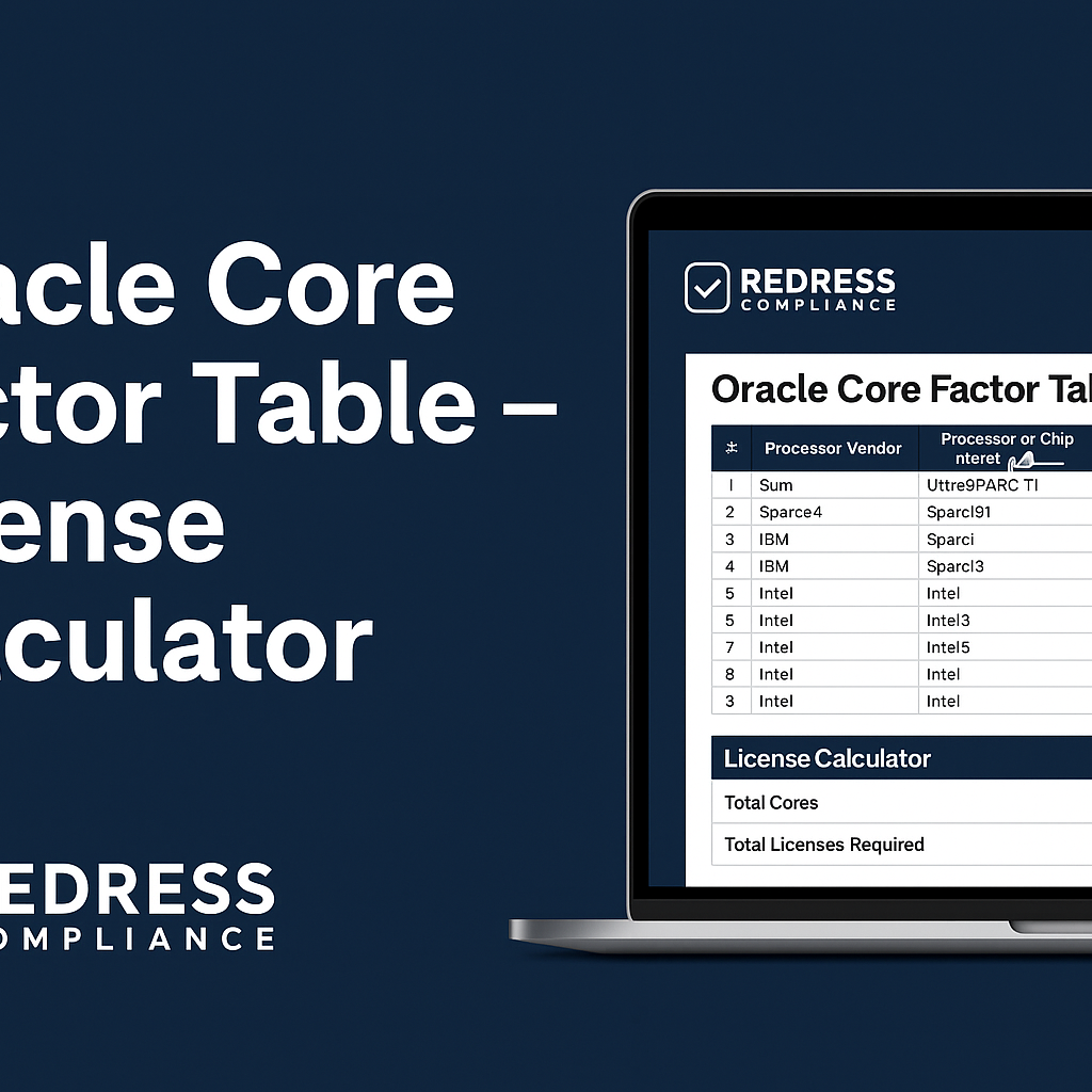 Oracle Core Factor Table – License Calculator