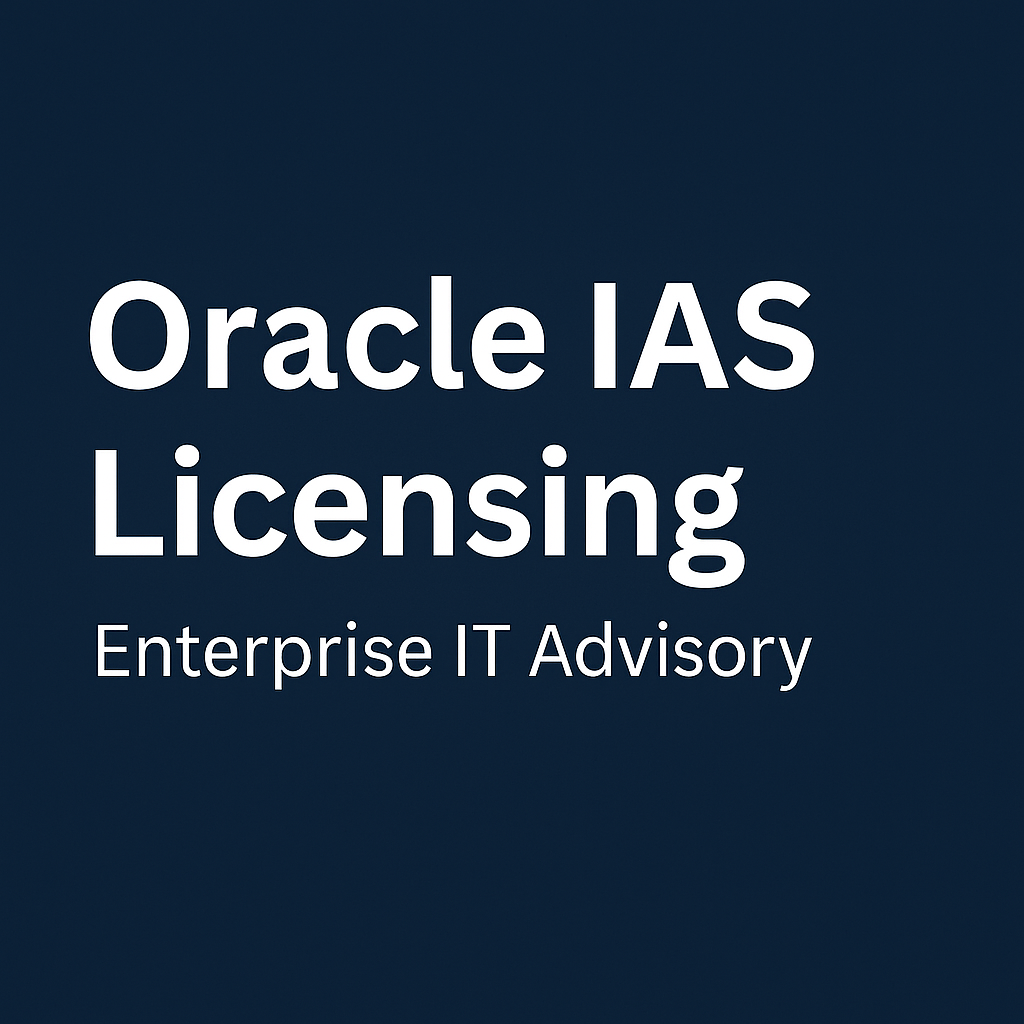 Oracle IAS Licensing