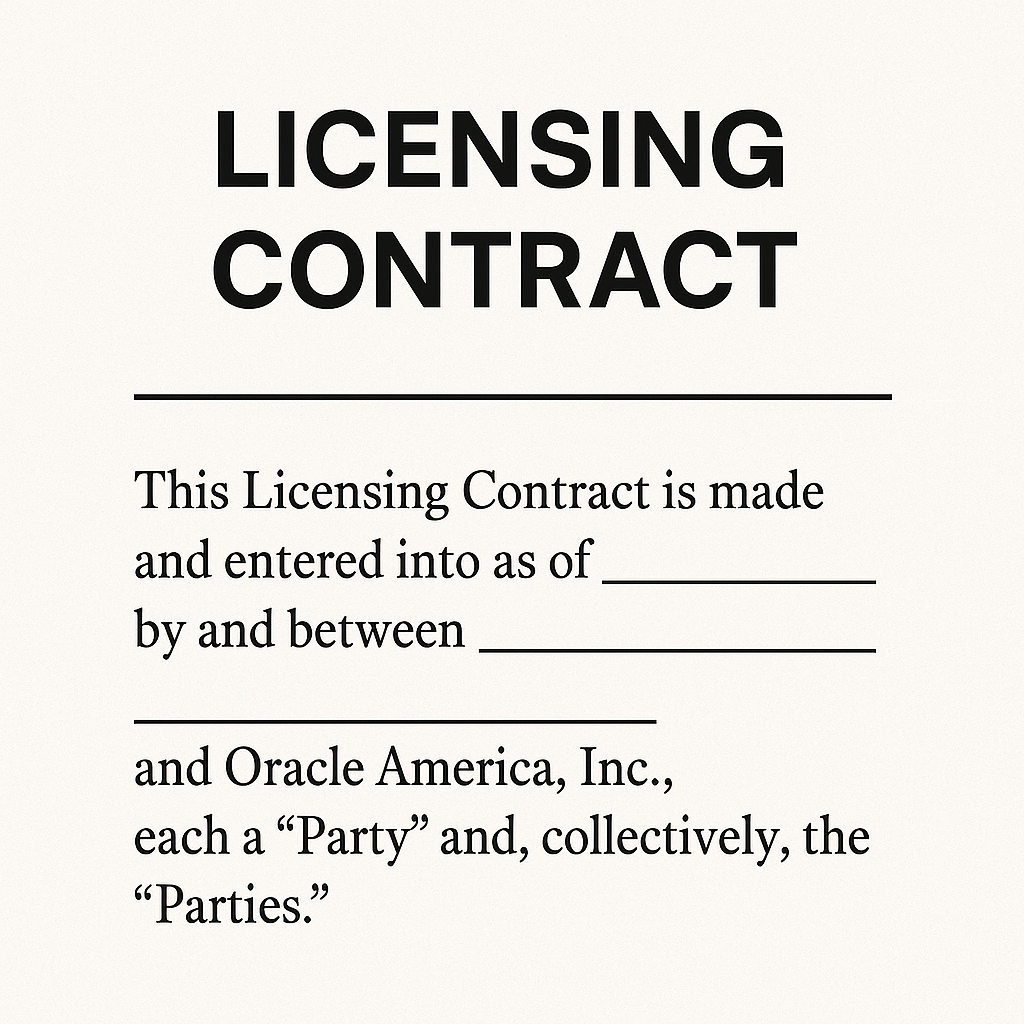 Oracle Licensing Contract