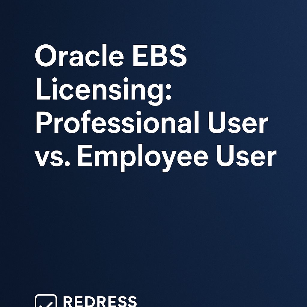 ebs licensing Professional User vs. Employee User