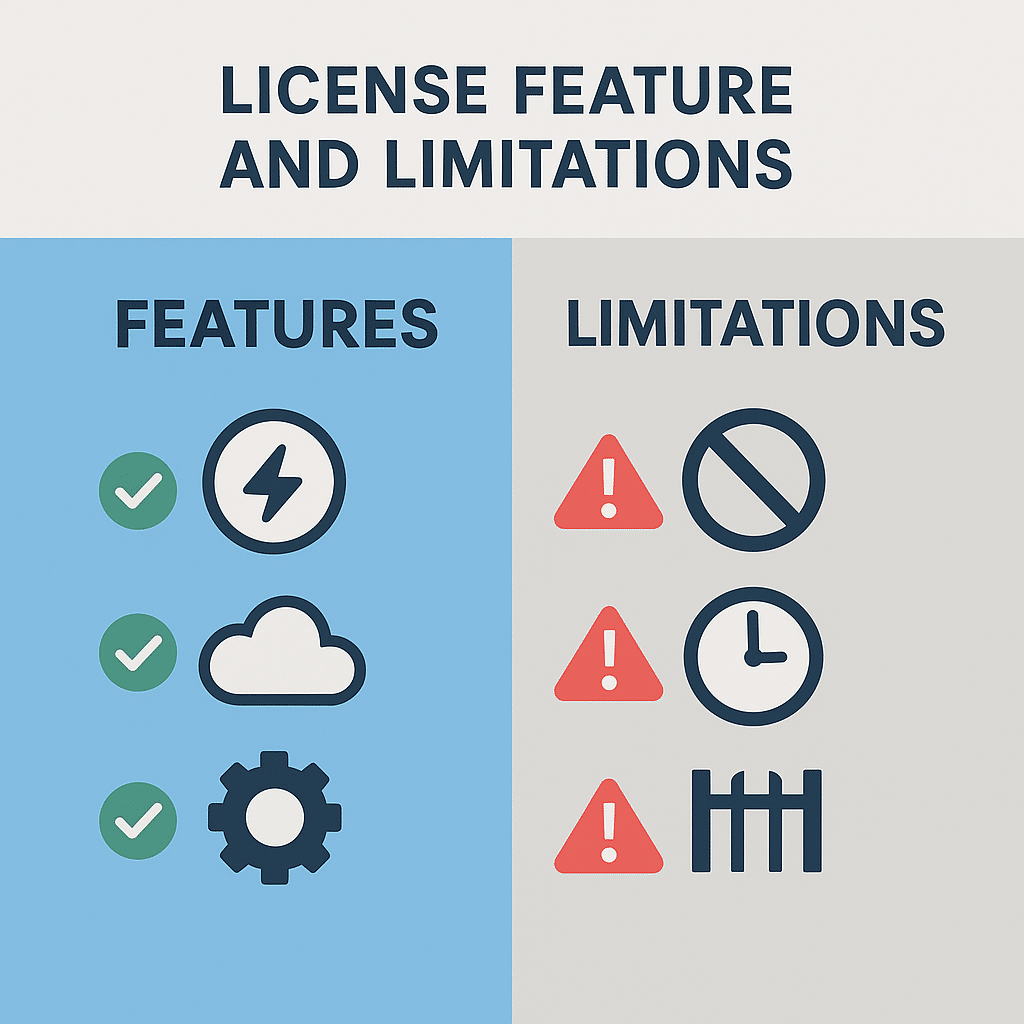 License Features and Limitations