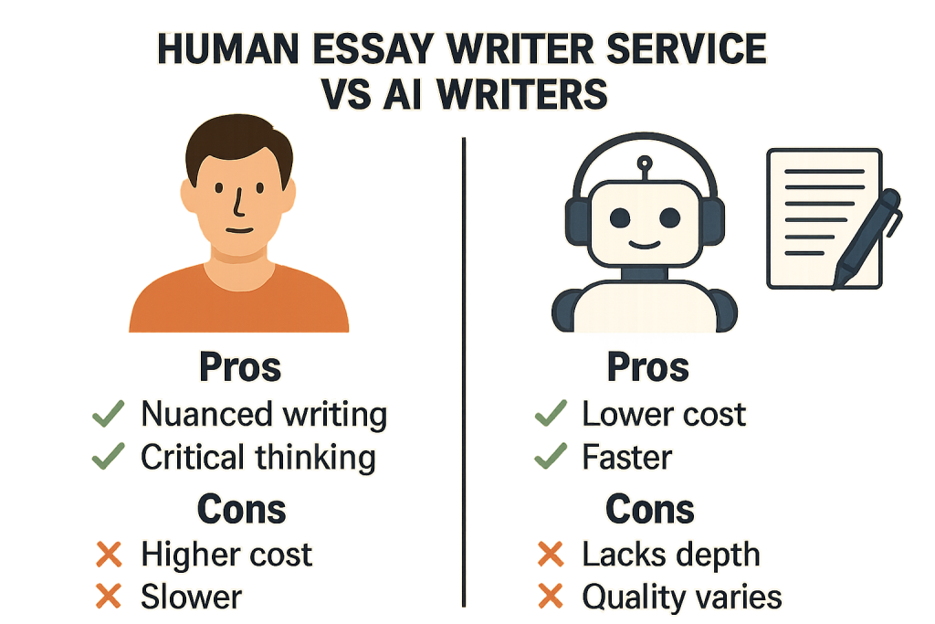 Human Essay Writer Service vs AI Writers Pros And Cons