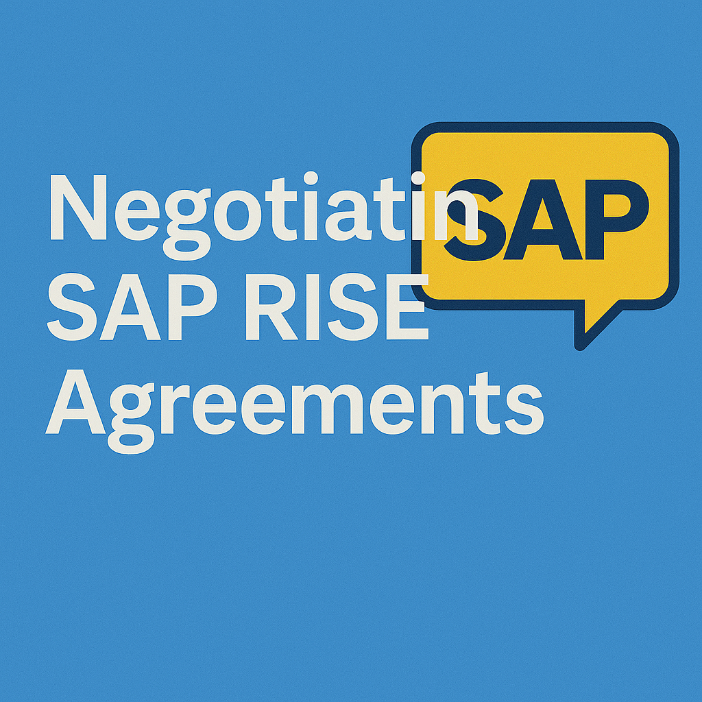 Negotiating SAP RISE Agreements