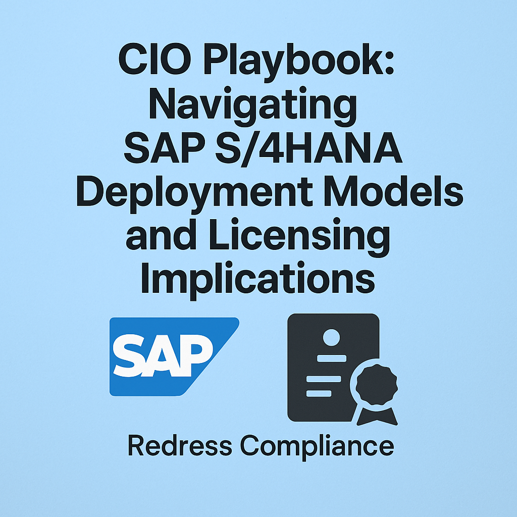 CIO Playbook: Navigating SAP S/4HANA Deployment Models and Licensing Implications