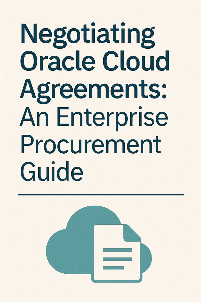Oracle Cloud Agreements An Enterprise Procurement Guide