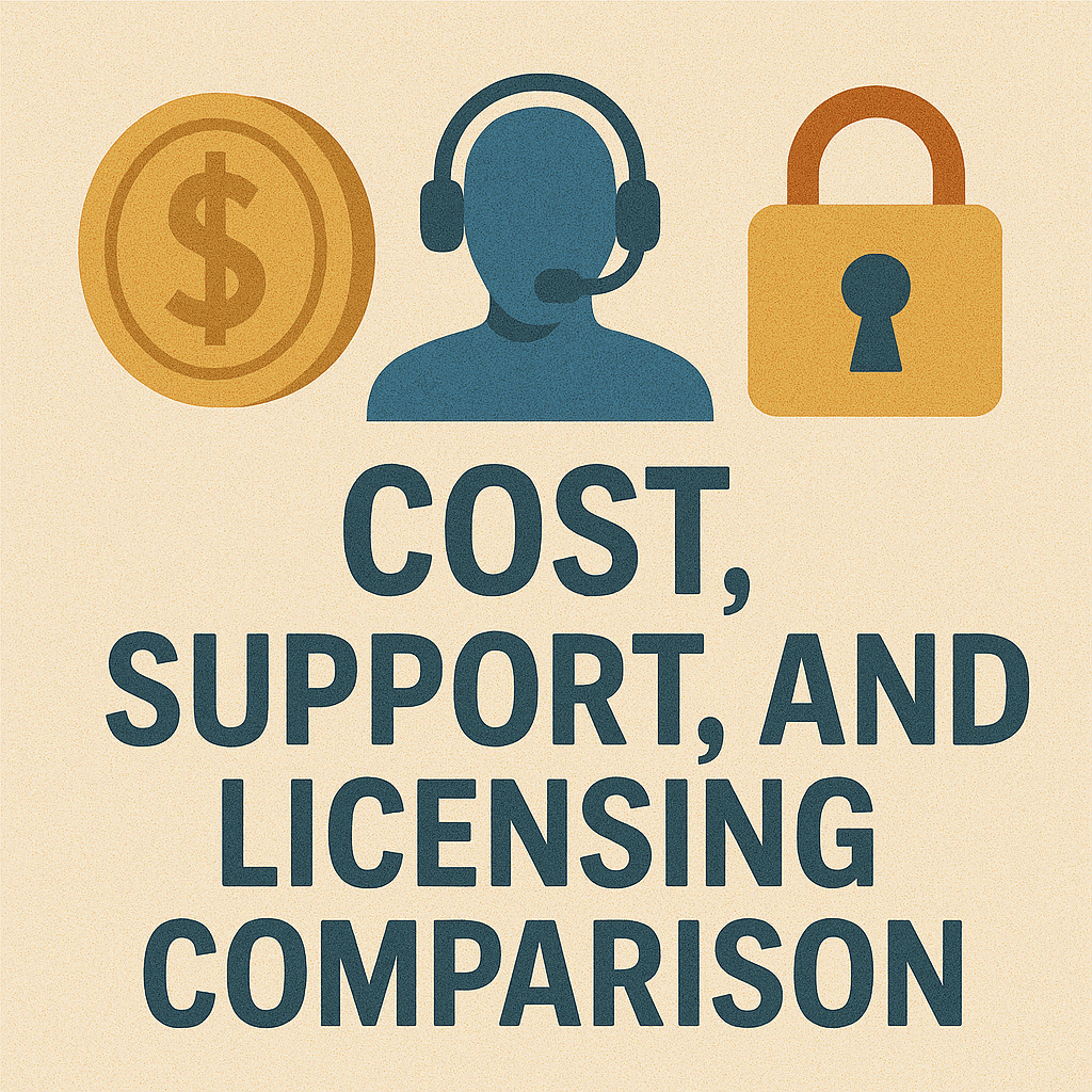 Cost, Support, and Licensing Comparison