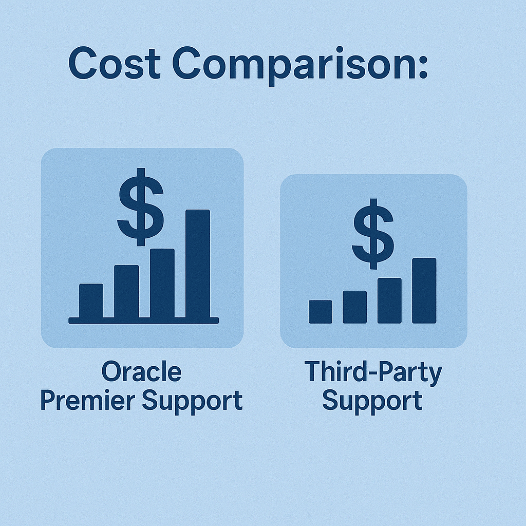 Cost Comparison: Oracle Premier Support vs. Third-Party Support