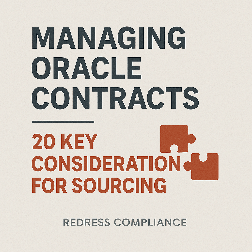Managing Oracle Contracts: 20 Key Considerations for Sourcing