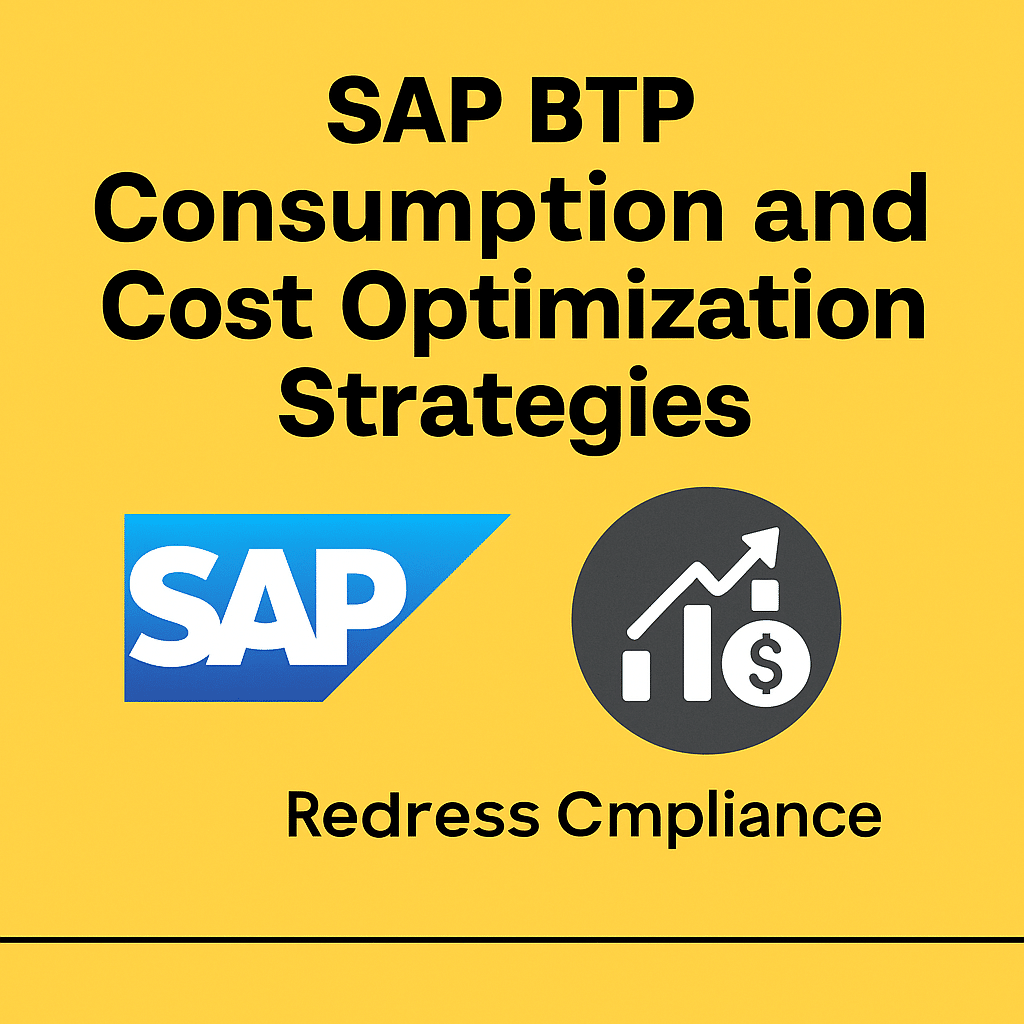 SAP BTP Consumption and Cost Optimization Strategies