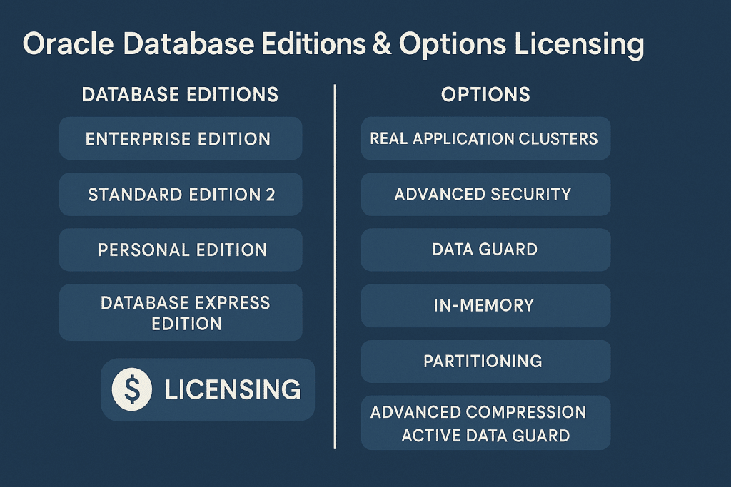 Oracle Database Editions Options licensing