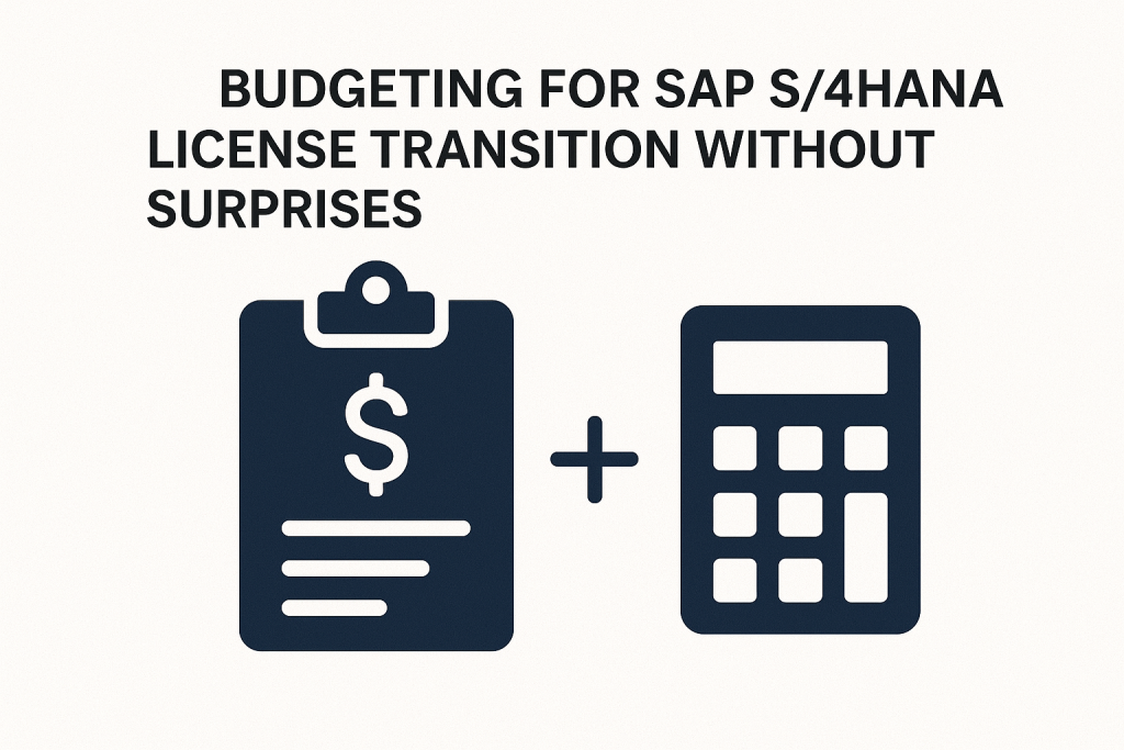 Budgeting for SAP S4HANa
