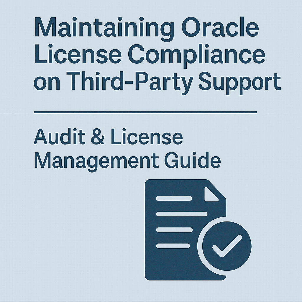 Maintaining Oracle License Compliance on Third-Party Support