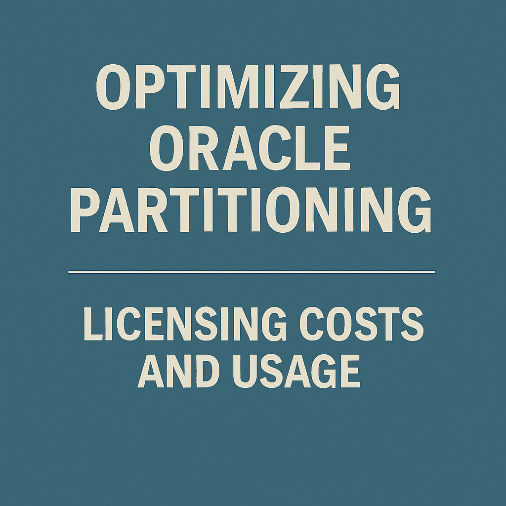 Optimizing Oracle Partitioning Licensing