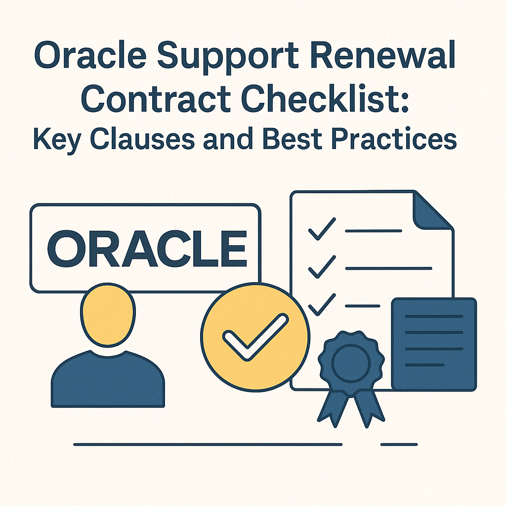 Oracle Support Renewal Contract Checklist