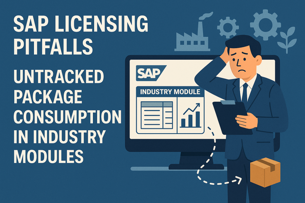 SAP Licensing Pitfalls Untracked Package Consumption in Industry Modules - Redress Compliance SAP Licensing Pitfalls Untracked Package Consumption in Industry Modules