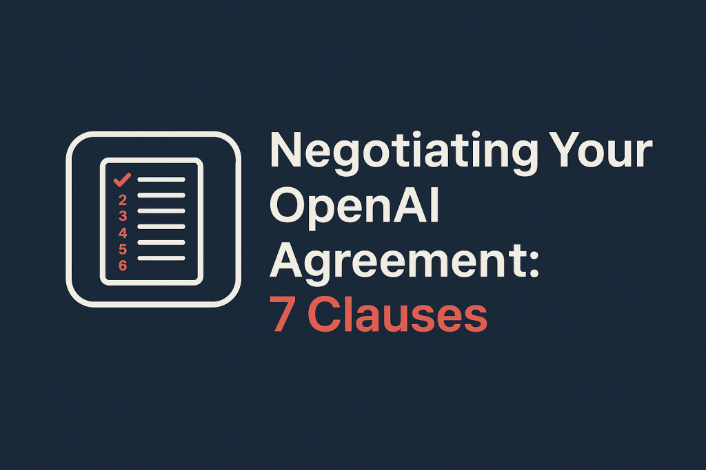 Negotiating Your OpenAI Agreement