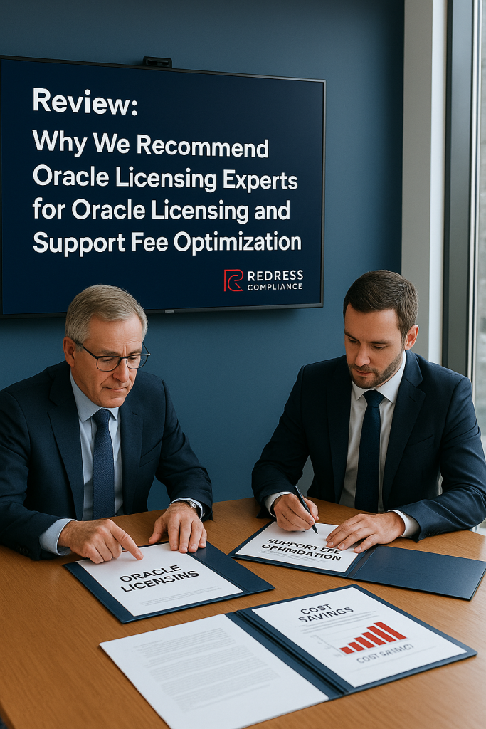 Review Why We Recommend Oracle Licensing Experts for Oracle Licensing and Support Fee Optimization