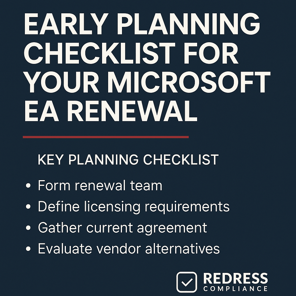 Early Planning Checklist for Your Microsoft EA Renewal
