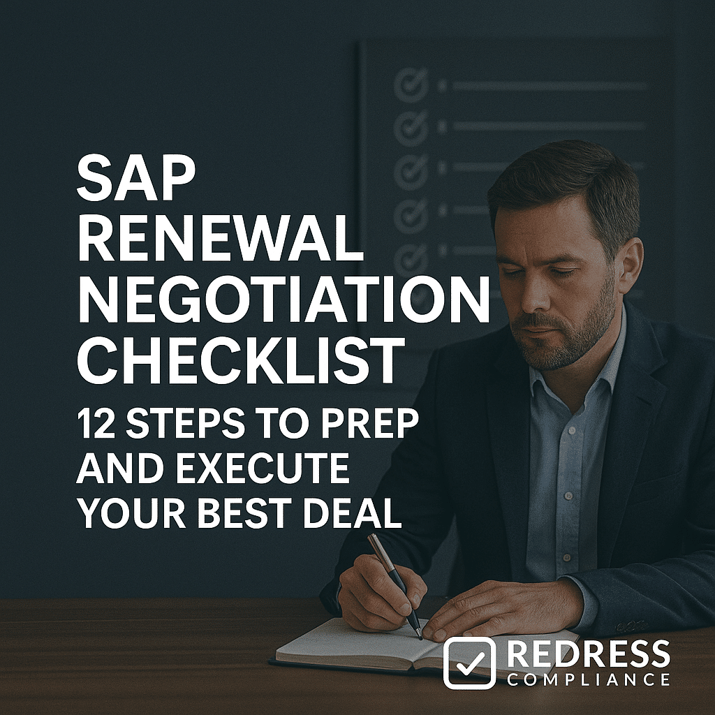 SAP Renewal Negotiation Checklist 12 Steps to Prep and Execute Your Best Deal