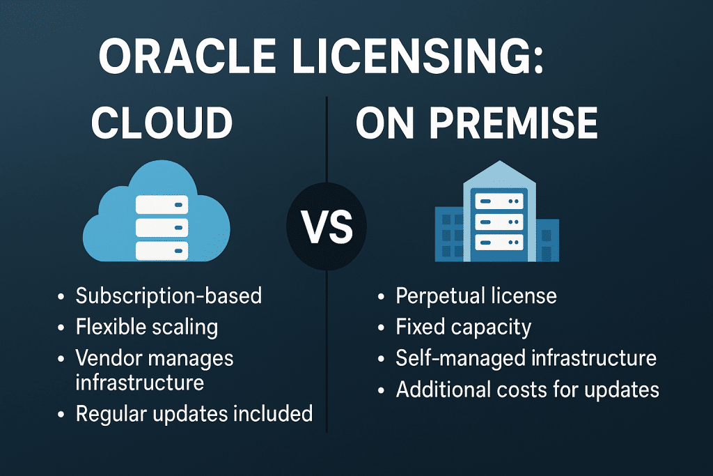 Oracle Licensing Cloud v On Premise