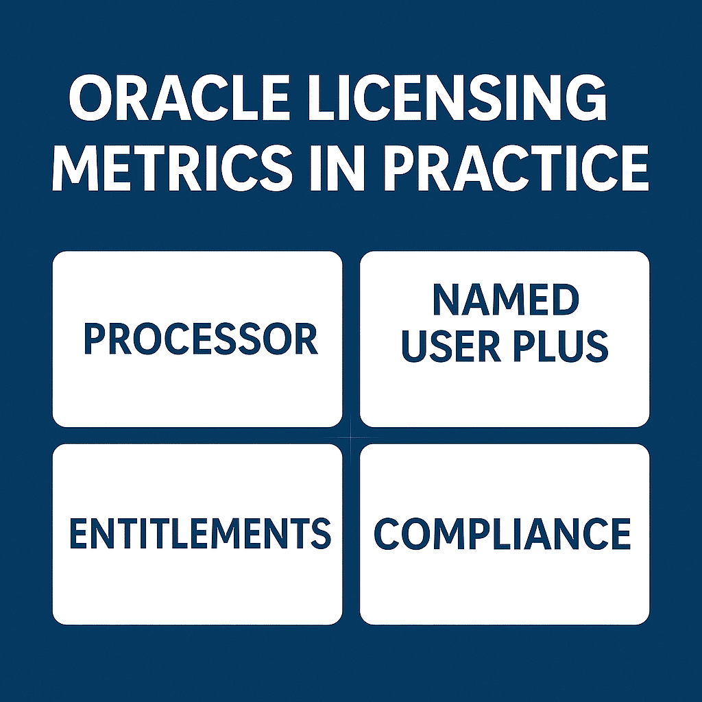 Oracle Licensing Metrics in use