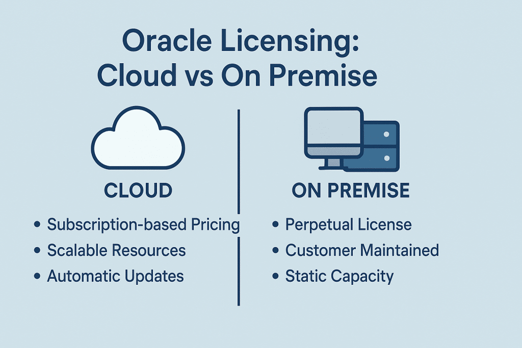 Oracle Licensing Cloud vs On Premise
